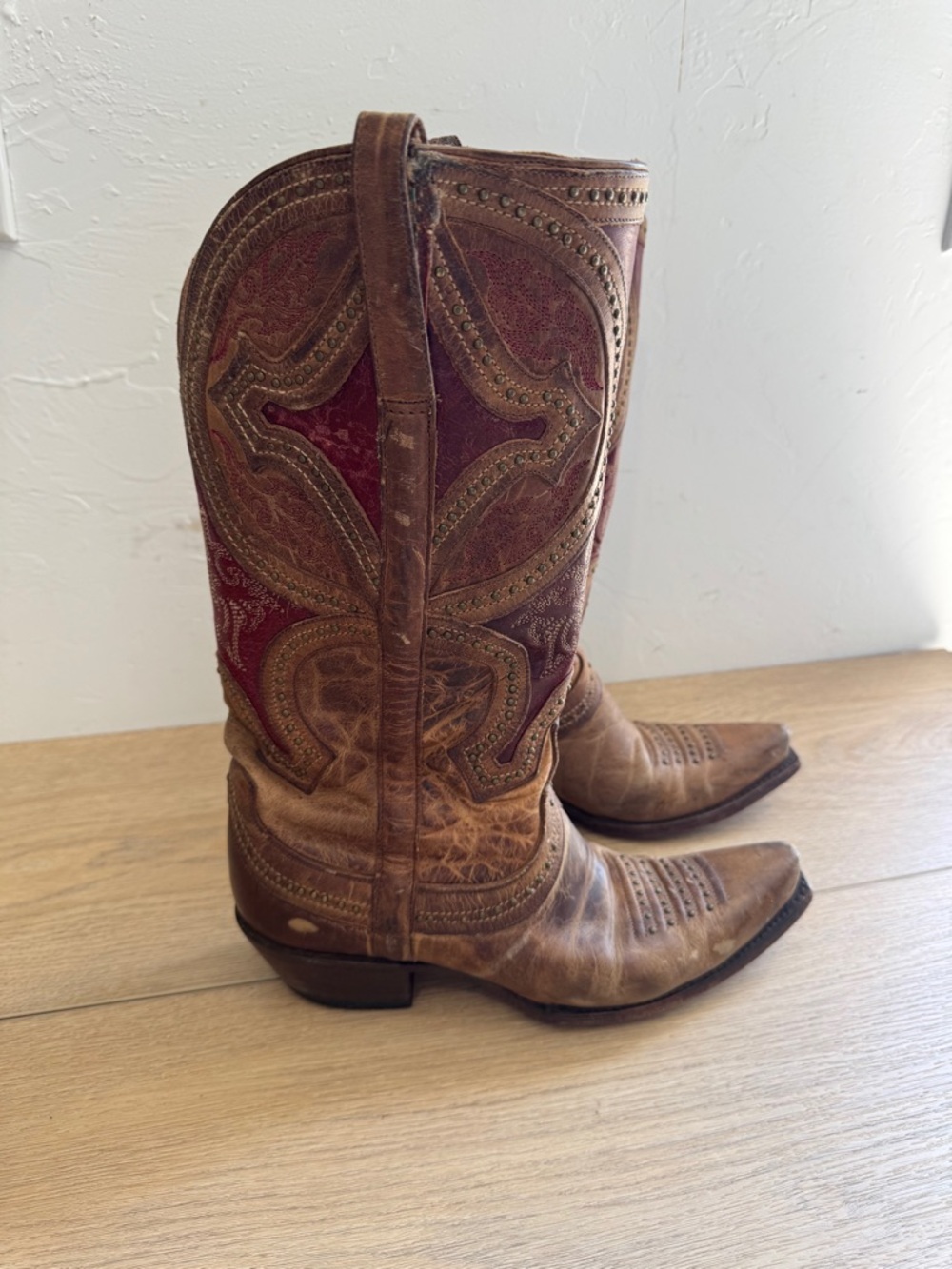 Lucchese Classics Women's Leila Western Boot, Nude, size 8. B US - Picture 4 of 15
